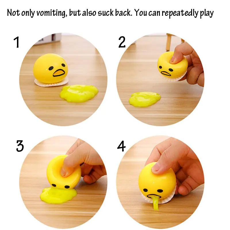 Puking Egg Yolk Stress Ball โ Fun, Safe, and Stress-Relieving