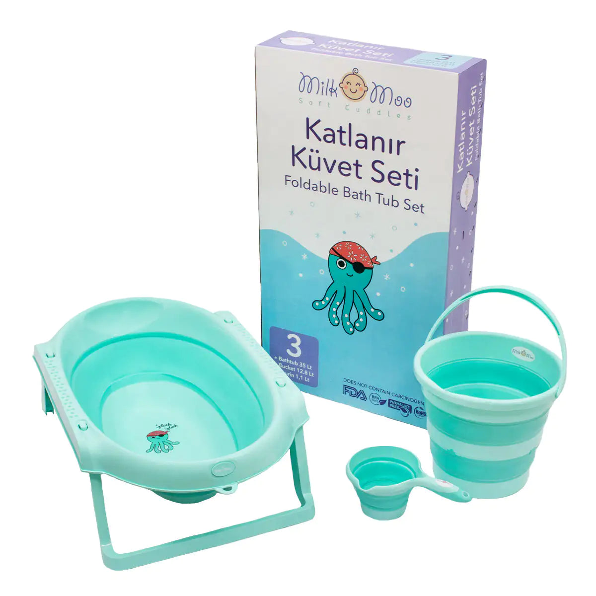 Foldable Baby Bathtub Set – Safe, Portable & BPA-Free