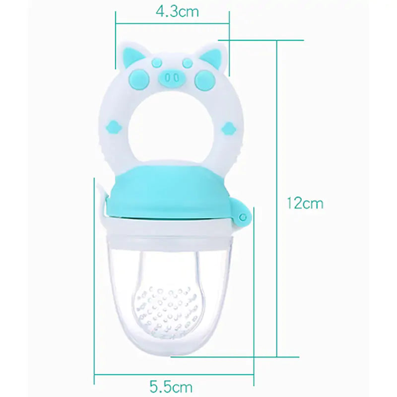 Silicone Teether & Fresh Food Feeder – Safe Relief & Healthy Feeding!