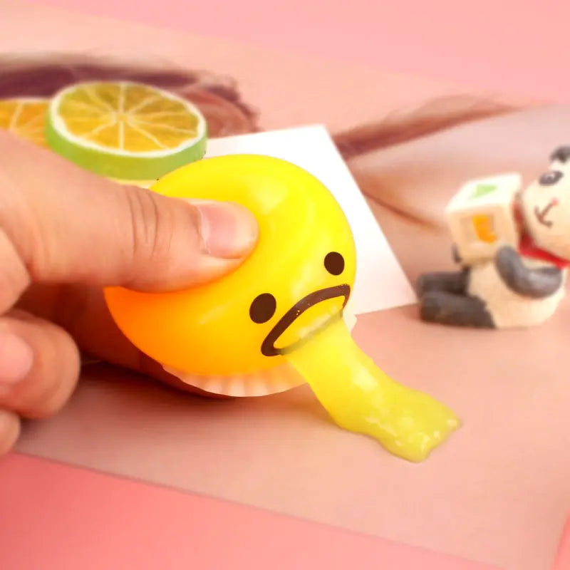 Puking Egg Yolk Stress Ball โ Fun, Safe, and Stress-Relieving