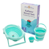 Foldable Baby Bathtub Set – Safe, Portable & BPA-Free