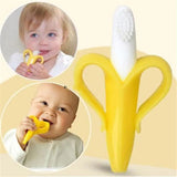 Banana Silicone Baby Teether & Training Toothbrush – BPA-Free