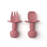 Baby Silicone Fork and Spoon Set - YeahMommy